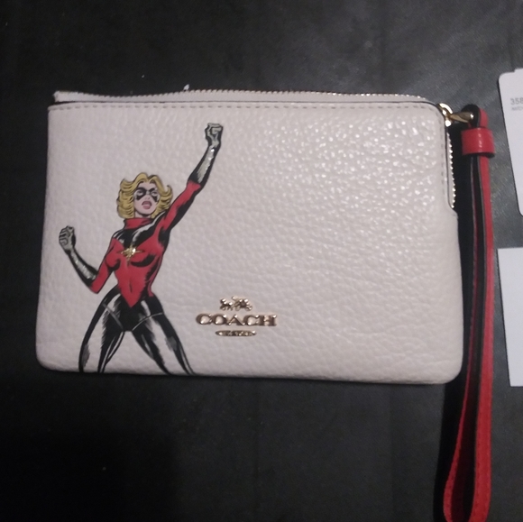Brand new CoachxMarvel Captain Marvel Wristlet
